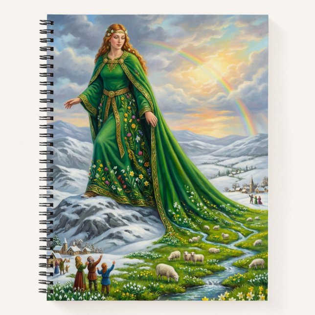 Brigid’s Mantle (Bringing the Spring) Notebook (Front)
