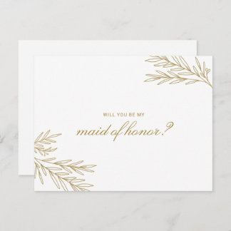 Brigitte Simple Minimal Will you be my bridesmaid  Invitation Postcard