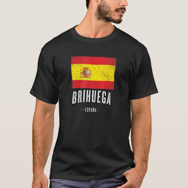 Brihuega Spain Es Flag City - Bandera Ropa - T-Shirt (Front)