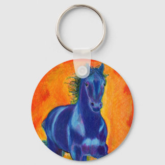 Brillian Blue Horse Key Ring