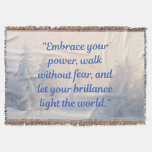  Brilliance & Courage: Inspirational Throw Blanket