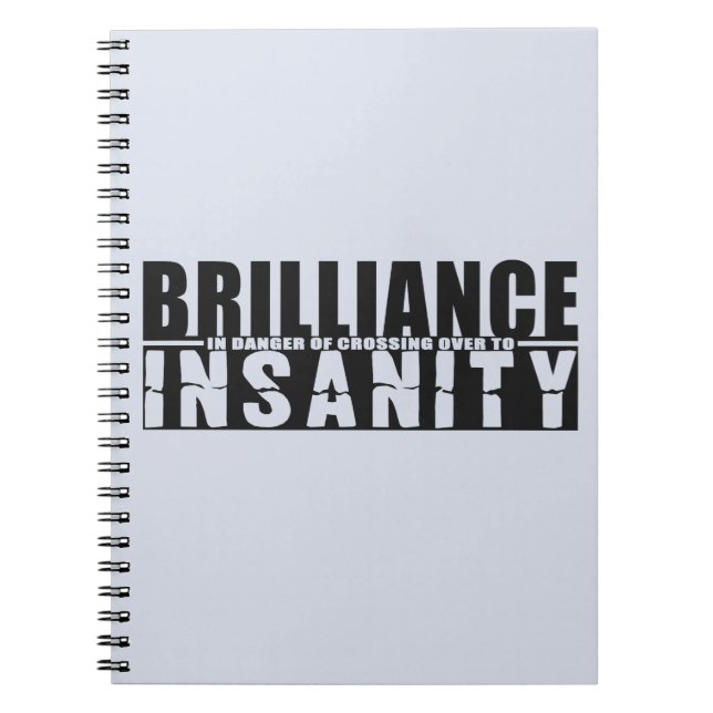 BRILLIANCE VS INSANITY custom notebook (Front)