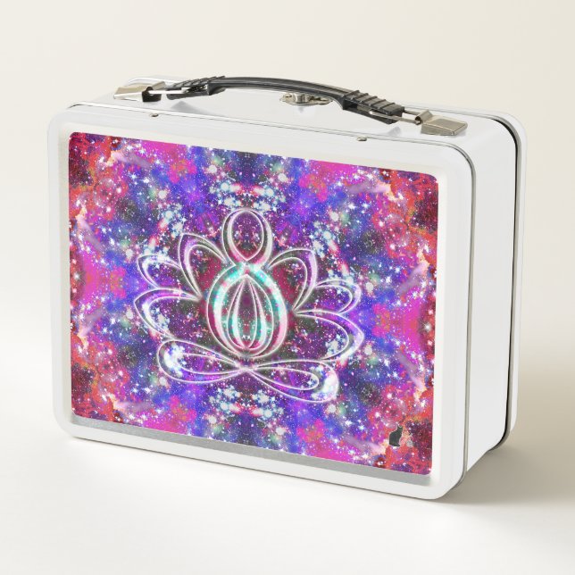 Brilliance Zen Lotus Metal Lunch Box (Back)