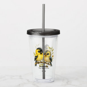 Brilliant American Goldfinch Acrylic Tumbler