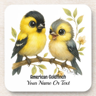 Brilliant American Goldfinch Coaster