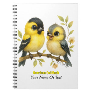Brilliant American Goldfinch Notebook
