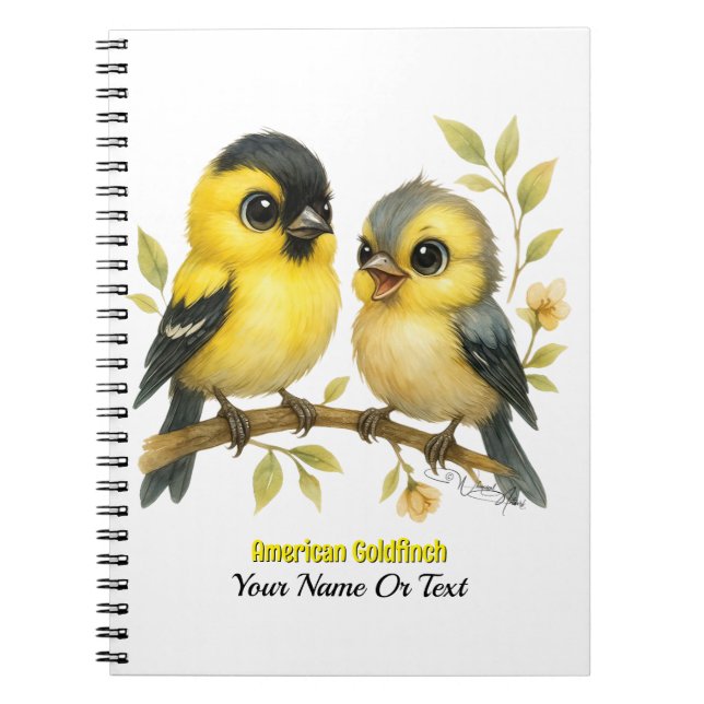 Brilliant American Goldfinch Notebook (Front)