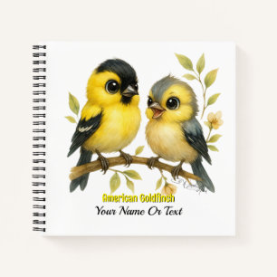 Brilliant American Goldfinch Notebook
