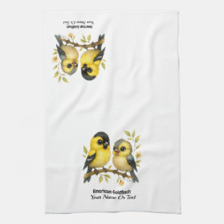 Brilliant American Goldfinch Tea Towel