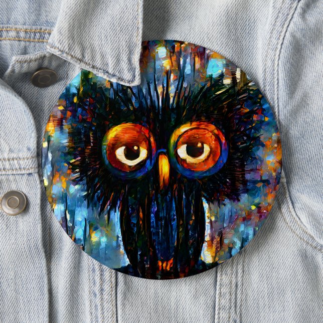 Brilliant and Wise Owl 6 Cm Round Badge (In Situ)