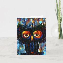Brilliant and Wise Owl Note Card
