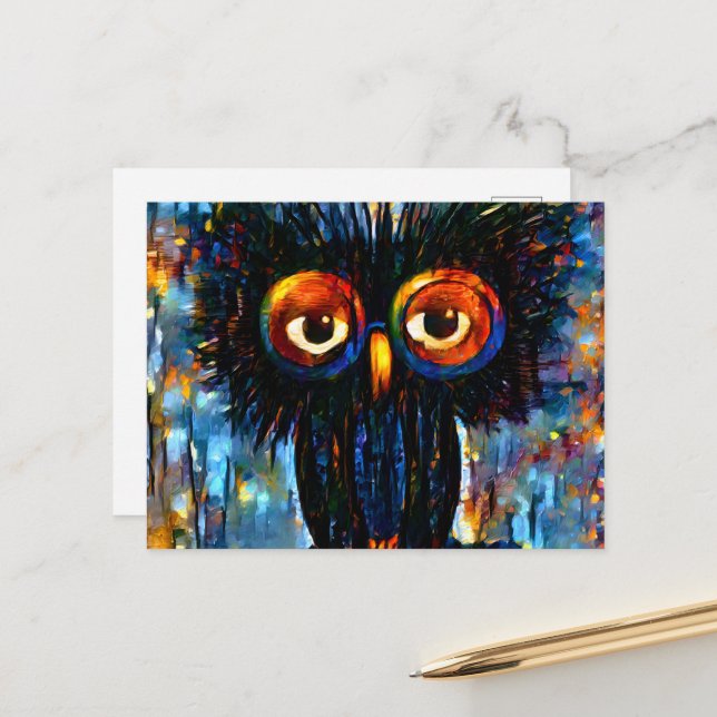Brilliant and Wise Owl Postcard (Front/Back In Situ)