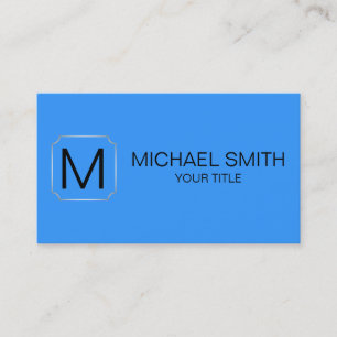 Brilliant azure colour background business card