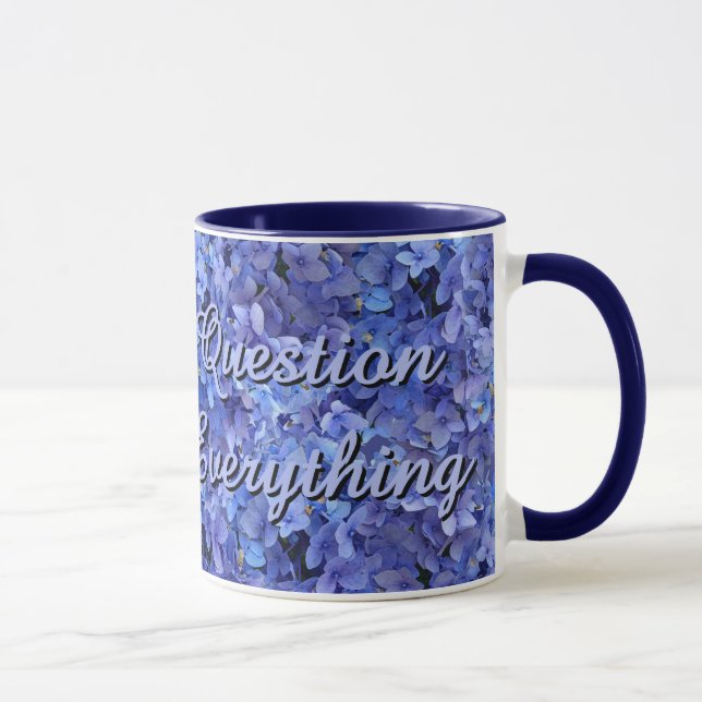 Brilliant Blue Hydrangea Inspirational Mug (Right)