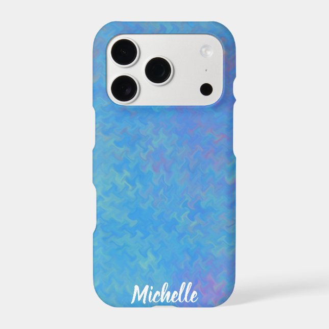 Brilliant Blue Marbled Artsy Personalised (Back)