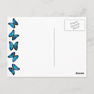 Brilliant Blue Monarch Butterfly post card
