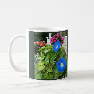 Brilliant Blue Morning Glories  Coffee Mug