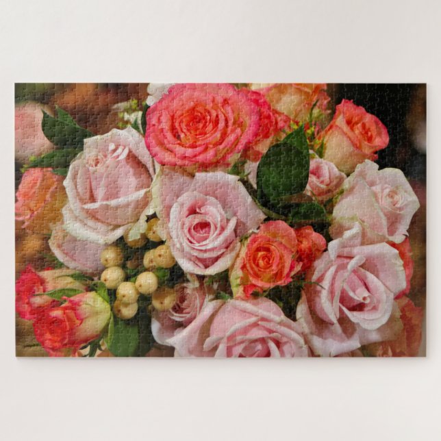 Brilliant bouquet of roses jigsaw puzzle (Horizontal)