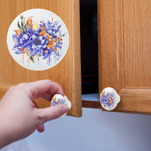 Brilliant Bright Bouquet Ceramic Knob