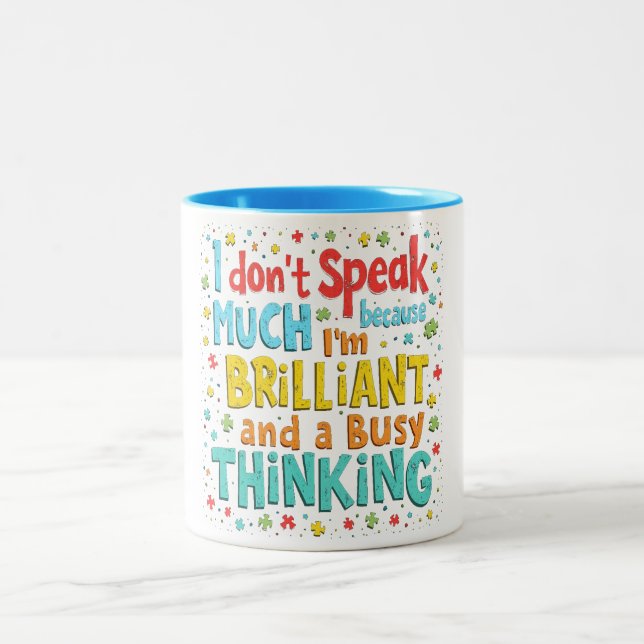 Brilliant & Busy Thinking Two-Tone Coffee Mug (Center)