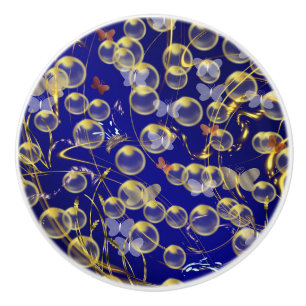 brilliant butterflies, beautiful ornaments, golden ceramic knob