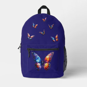 Brilliant Butterflies in flight Printed Backpack