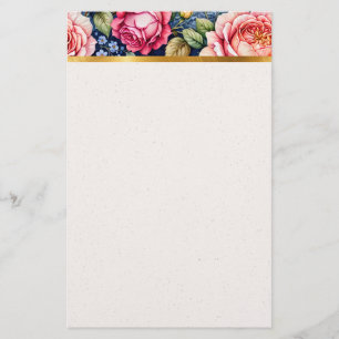 Brilliant Colour Rose Header Stationery