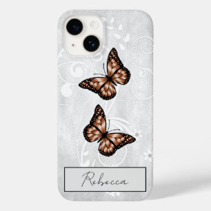 Brilliant Copper Butterflies Case-Mate iPhone 14 Case