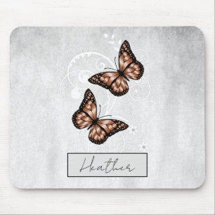 Brilliant Copper Butterflies Mouse Pad