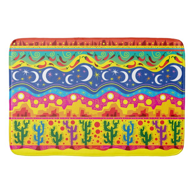 Brilliant Desert Motifs Bath Mat (Front)