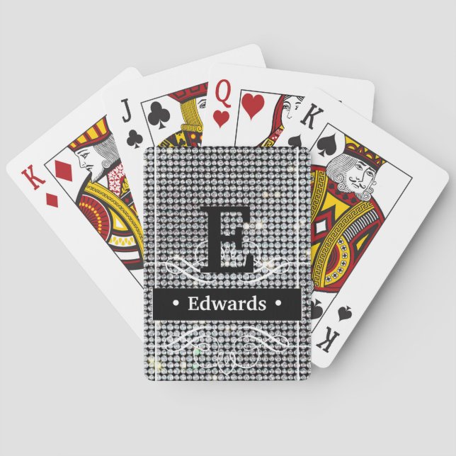 Brilliant diamond Playing Cards, personalised Play Cards (Back)