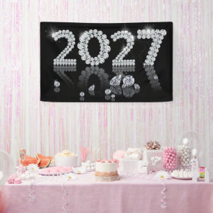 Brilliant Diamonds Luxury 2027 New Year Banner