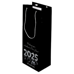 Brilliant Diamonds Luxury New Year 2025 Wine Gift Bag