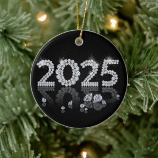 Brilliant Diamonds New Year 2025 Luxury Ceramic Ornament