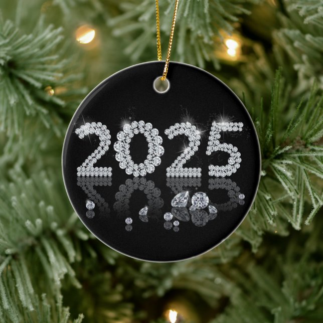 Brilliant Diamonds New Year 2025 Luxury Ceramic Ornament (Tree)