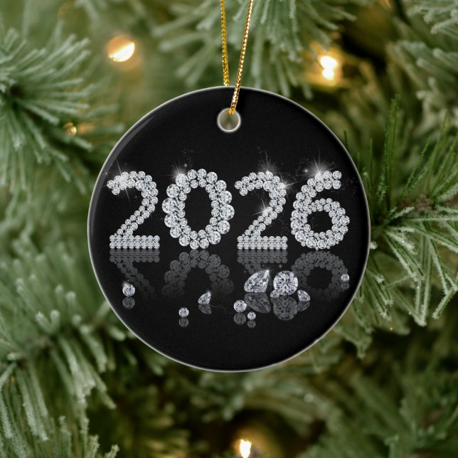 Brilliant Diamonds New Year 2026 Luxury Ceramic Ornament (Tree)