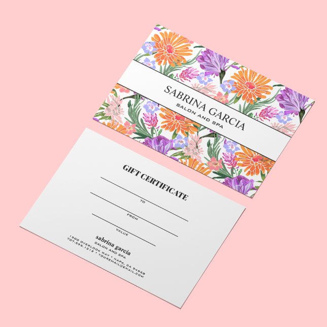 Brilliant Flowers | Violet Blue orange  Gift Card (Creator Uploaded)