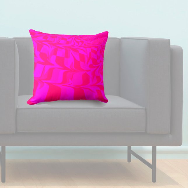 Brilliant Fuscia Abstract Bird Tropical Cushion (Creator Uploaded)