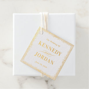 Brilliant Glow REAL FOIL Wedding Favour Tags