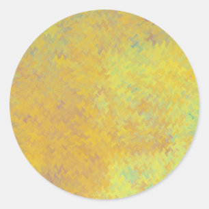 Brilliant Golden Marbled Artsy Classic Round Sticker