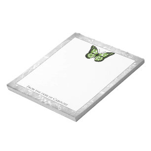 Brilliant Green Butterfly Notepad