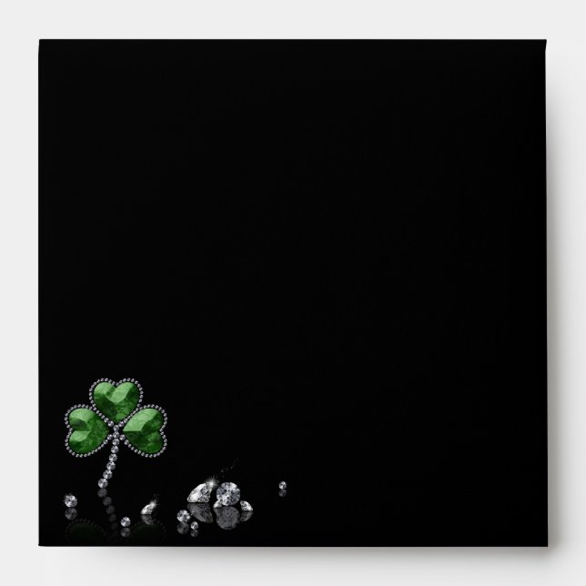 Brilliant Happy St. Patrick's Day Diamonds Envelopes (Front)