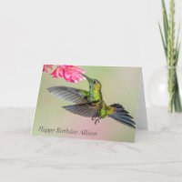 Brilliant Hummingbird Personalised Happy Birthday