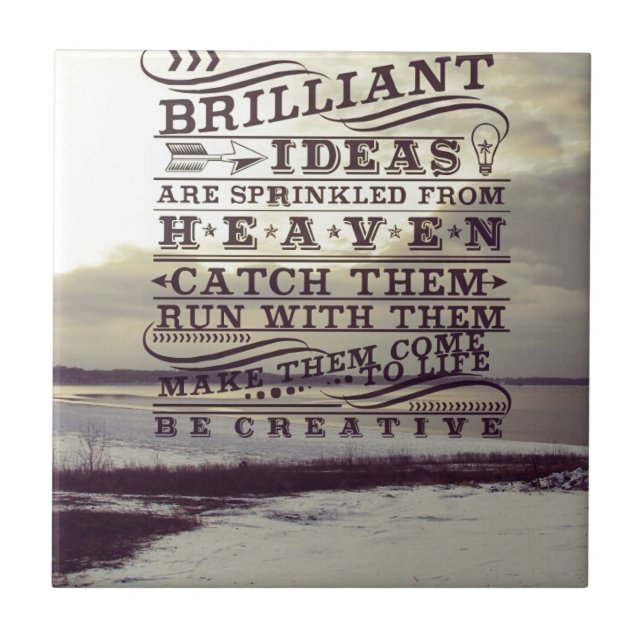 Brilliant Idea From Heaven Be Creative Frozen Lake Ceramic Tile (Front)