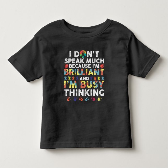 Brilliant Kid Son Daughter Family Autism Awareness Toddler T-Shirt (Front)
