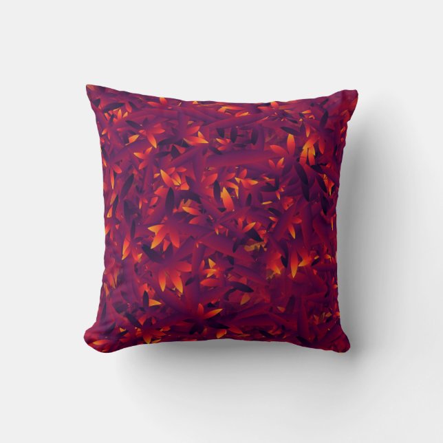 Brilliant Leaves Throw Pillow (Front)