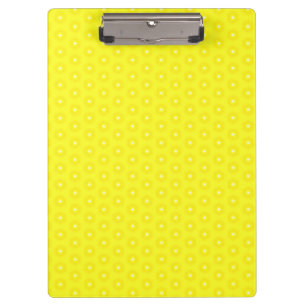 Brilliant Lemon Yellow Sunshine Stars Pattern Clipboard