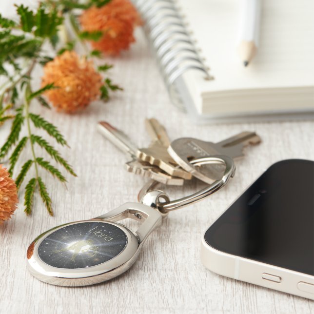 Brilliant libra key ring (Side)