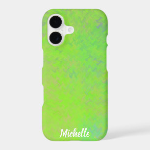 Brilliant Lime Green Marbled Art