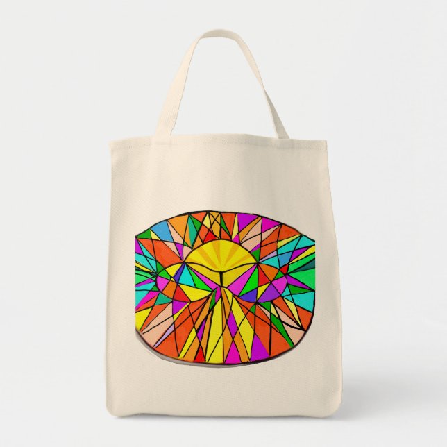 Brilliant Loving Bright Multicolor Diagonal Design Tote Bag (Front)